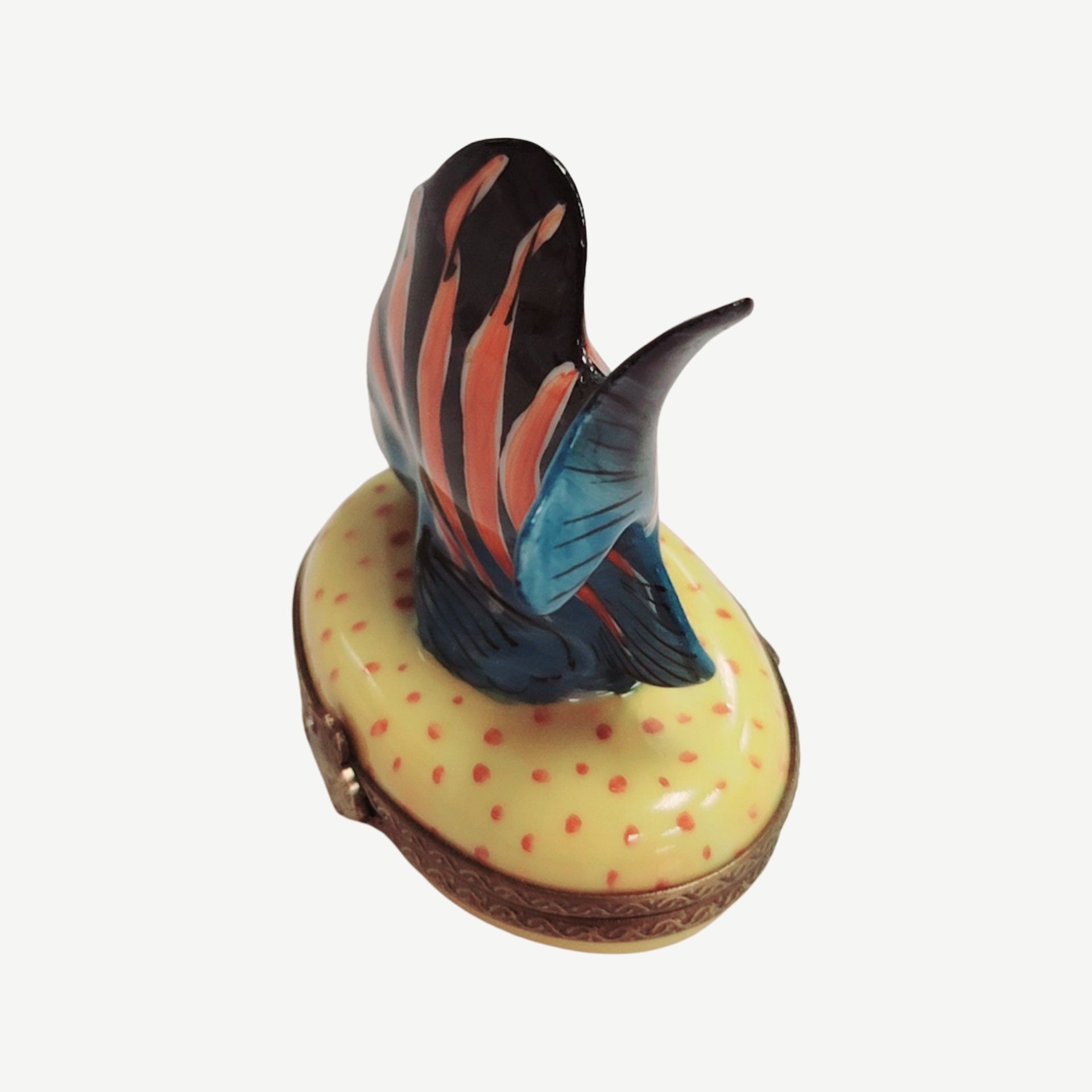 Tropical Fish Porcelain Figurine Porcelain Limoges fish ocean beach LIMOGES BOXES French Trinket Box