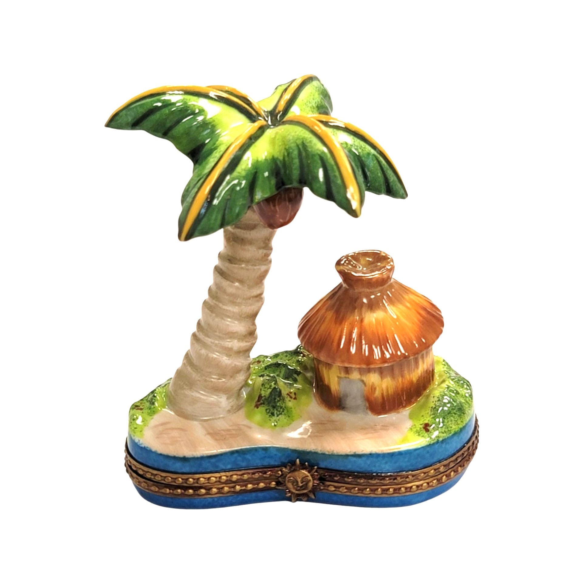 Tropical Paradise Limoges Box Porcelain Limoges beach travel French Trinket Box