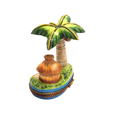 Tropical Paradise Limoges Box Porcelain Limoges beach travel French Trinket Box