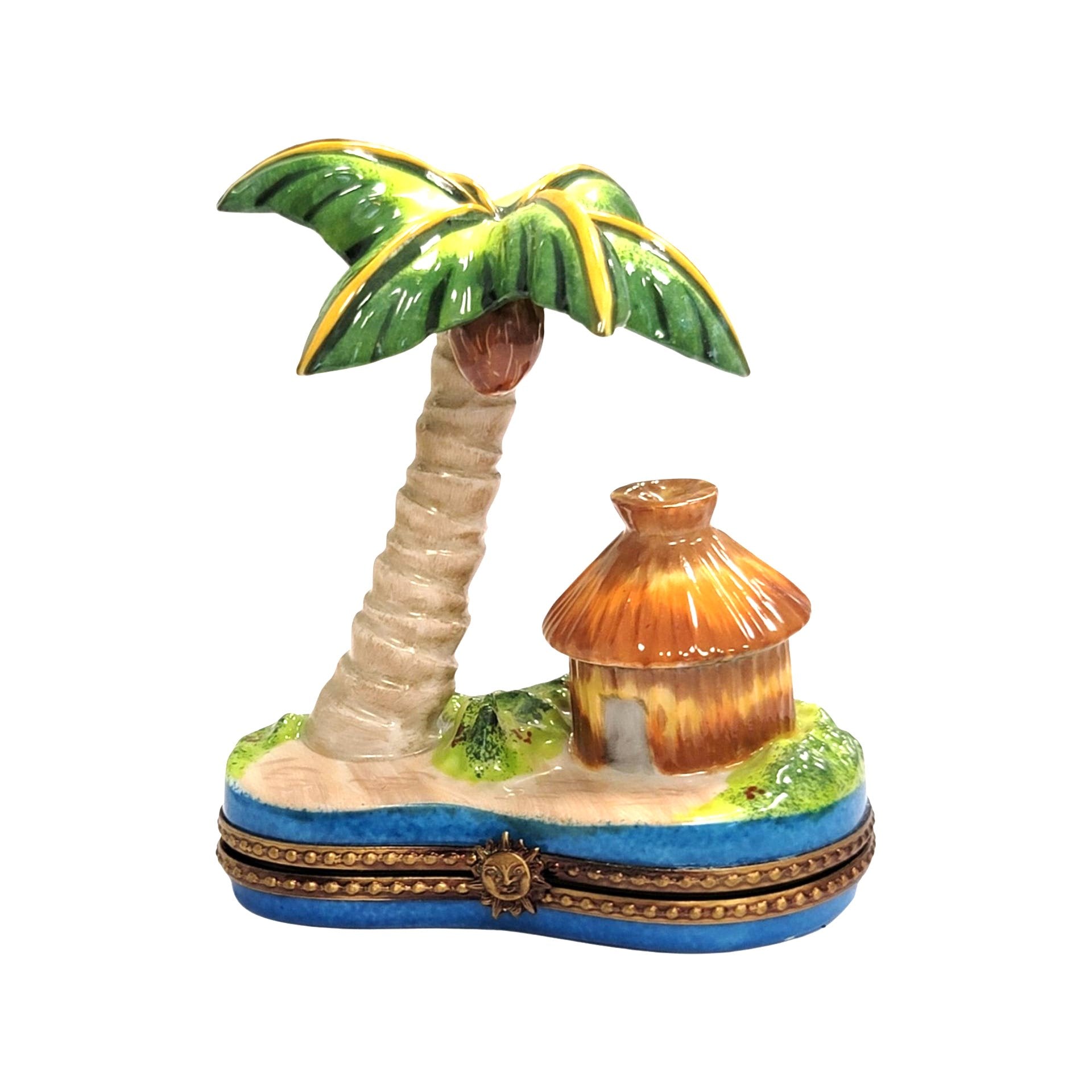 Tropical Paradise Limoges Box Porcelain Limoges beach travel French Trinket Box