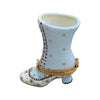 Turquios Ladys Boot Shoe Fashion Limoges Box Porcelain Figurine-shoe figurine LIMOGES BOXES-CH7N233