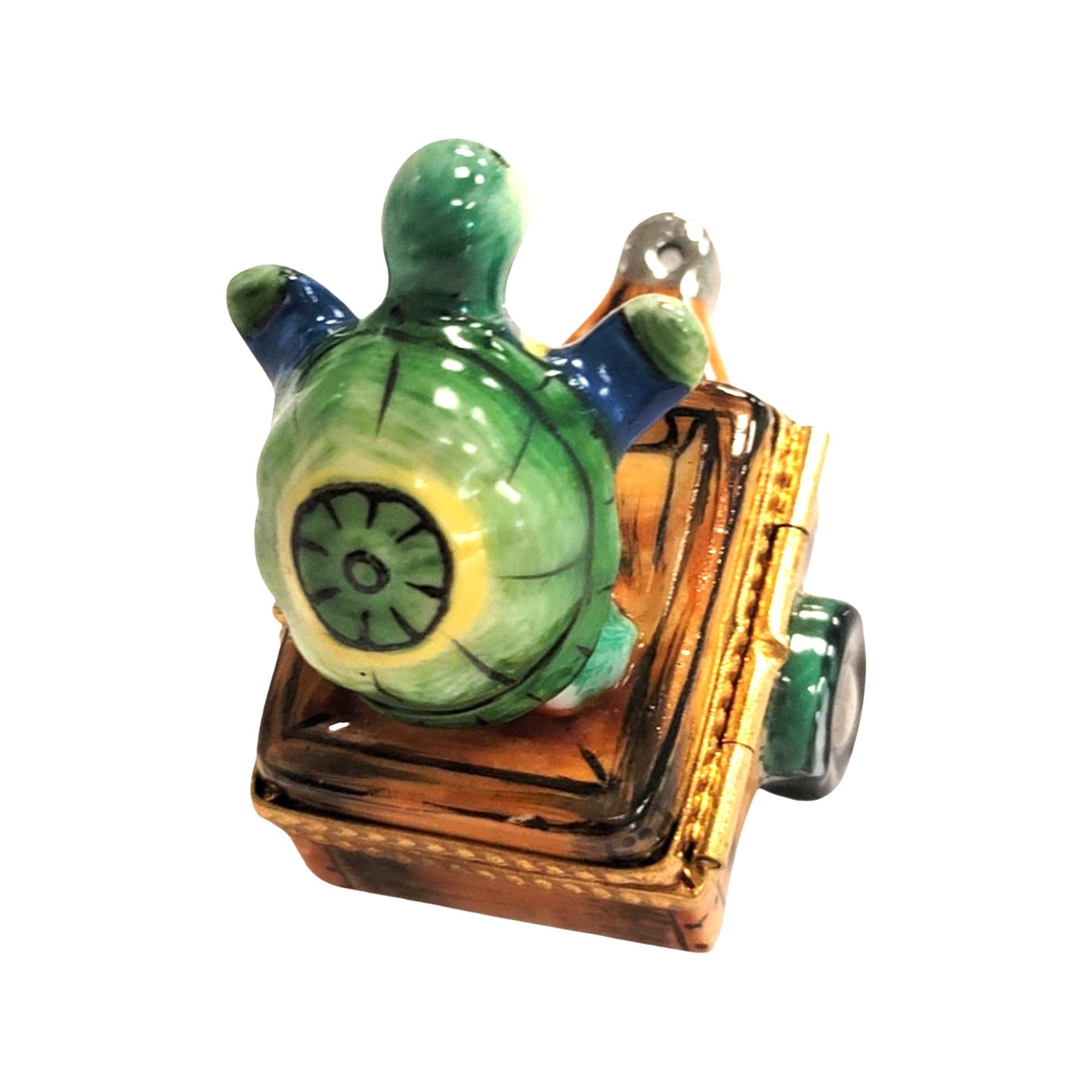 Turtle Adventure Cart Limoges Box Porcelain Limoges frog limoges boxes garden French Trinket Box