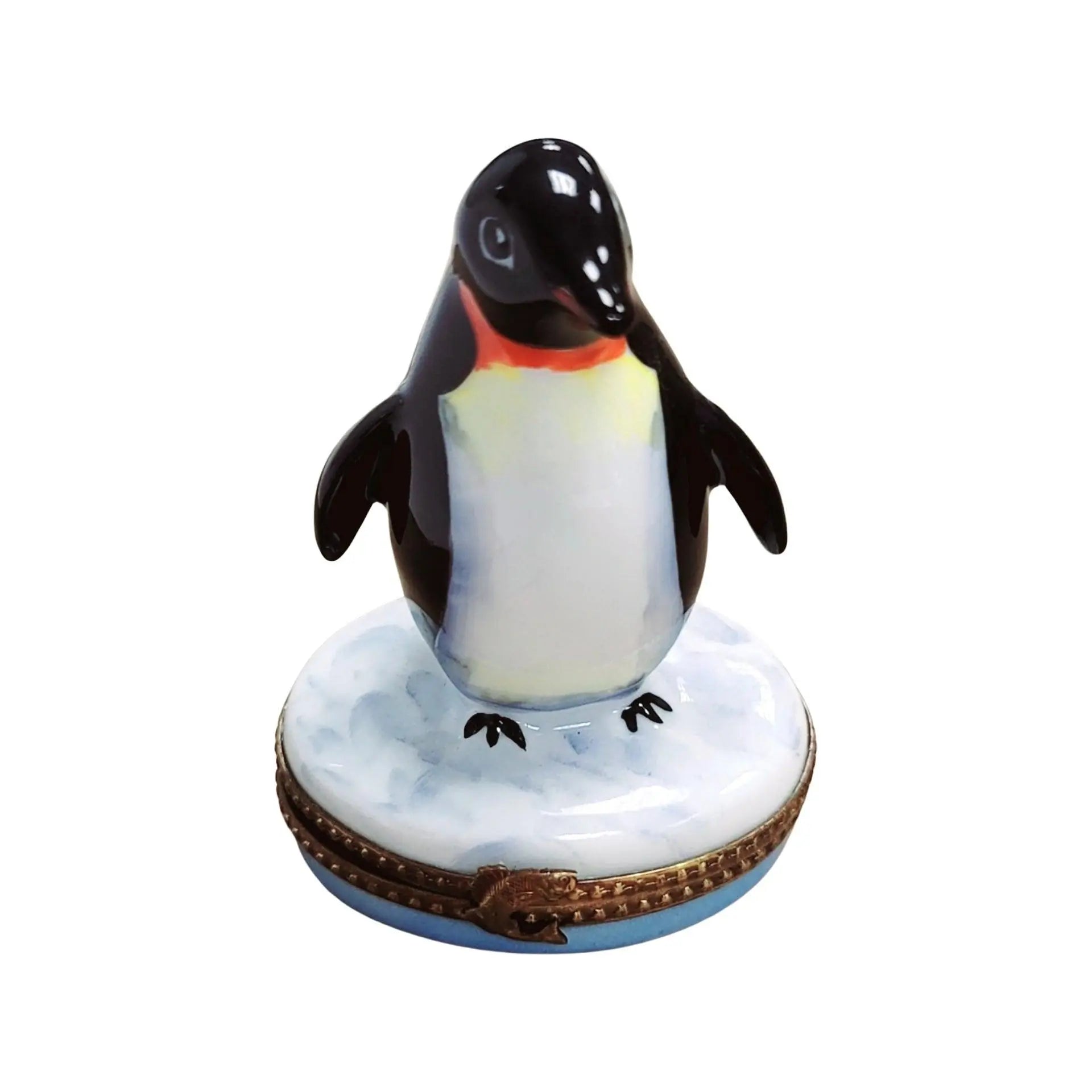 Tuxedo Penguin Limoges Box Porcelain Limoges bird winter LIMOGES BOXES French Trinket Box
