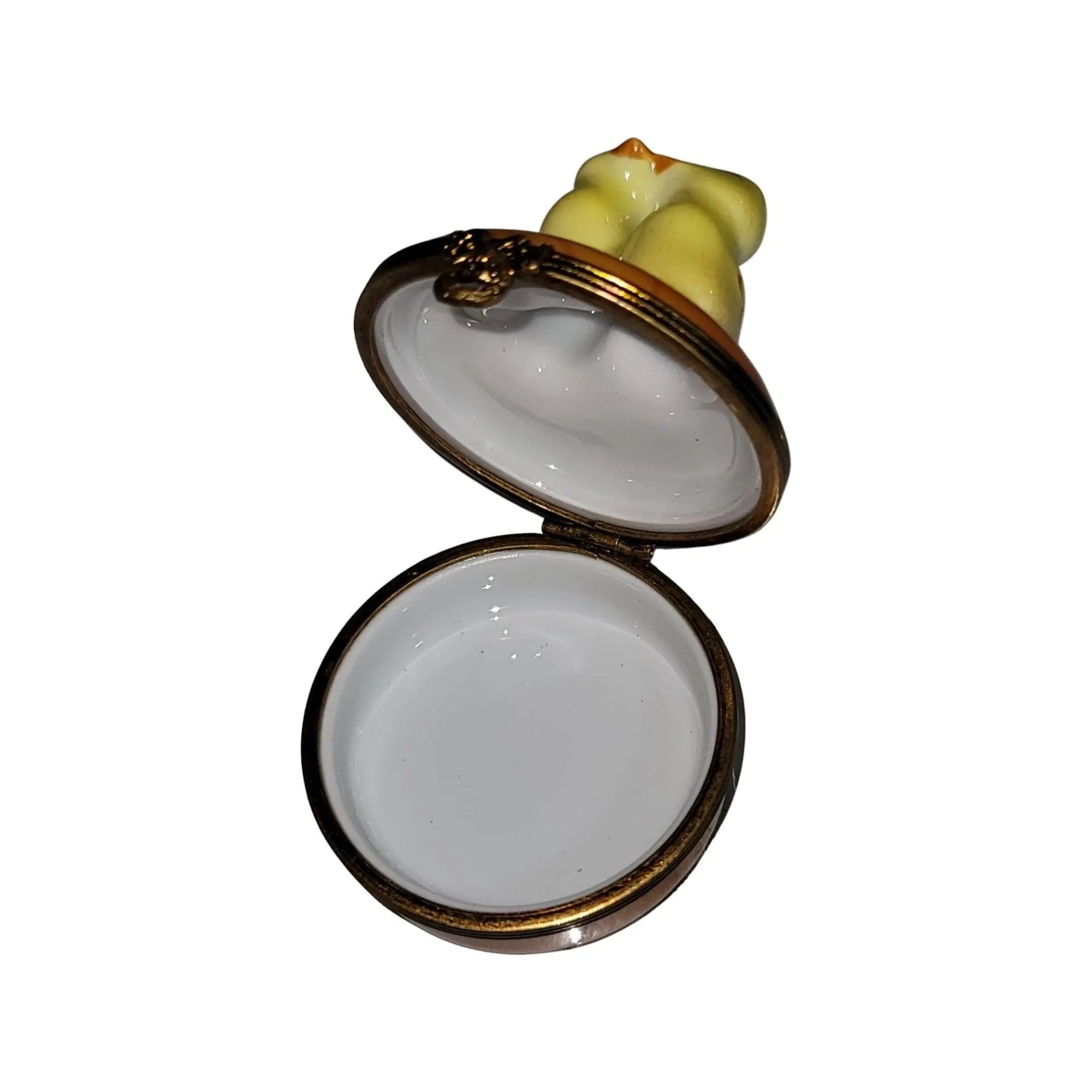 Two Chicks Smooching Box Porcelain Limoges chick farm easter Rochard Limoges Box French Trinket Box