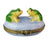 Two Frogs Porcelain Limoges frog limoges boxes French Trinket Box
