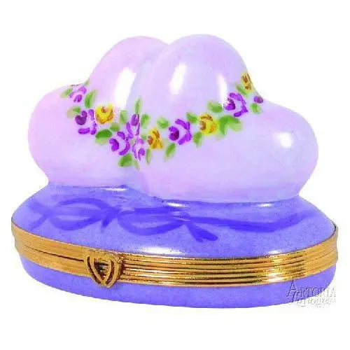 Two Hearts Porcelain Limoges heart love French Trinket Box