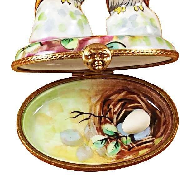 Two Owls Porcelain Limoges bird Rochard Limoges Box French Trinket Box
