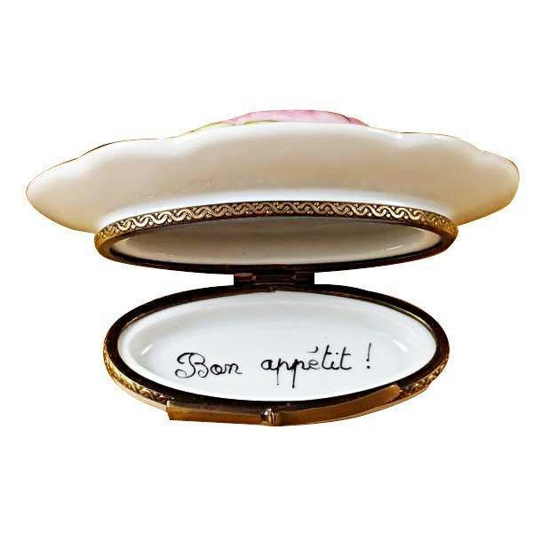 Two Salmon Limoges Box Porcelain Limoges French Trinket Box