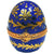 Upright Blue Gold Embellished Egg Porcelain Limoges Egg French Trinket Box