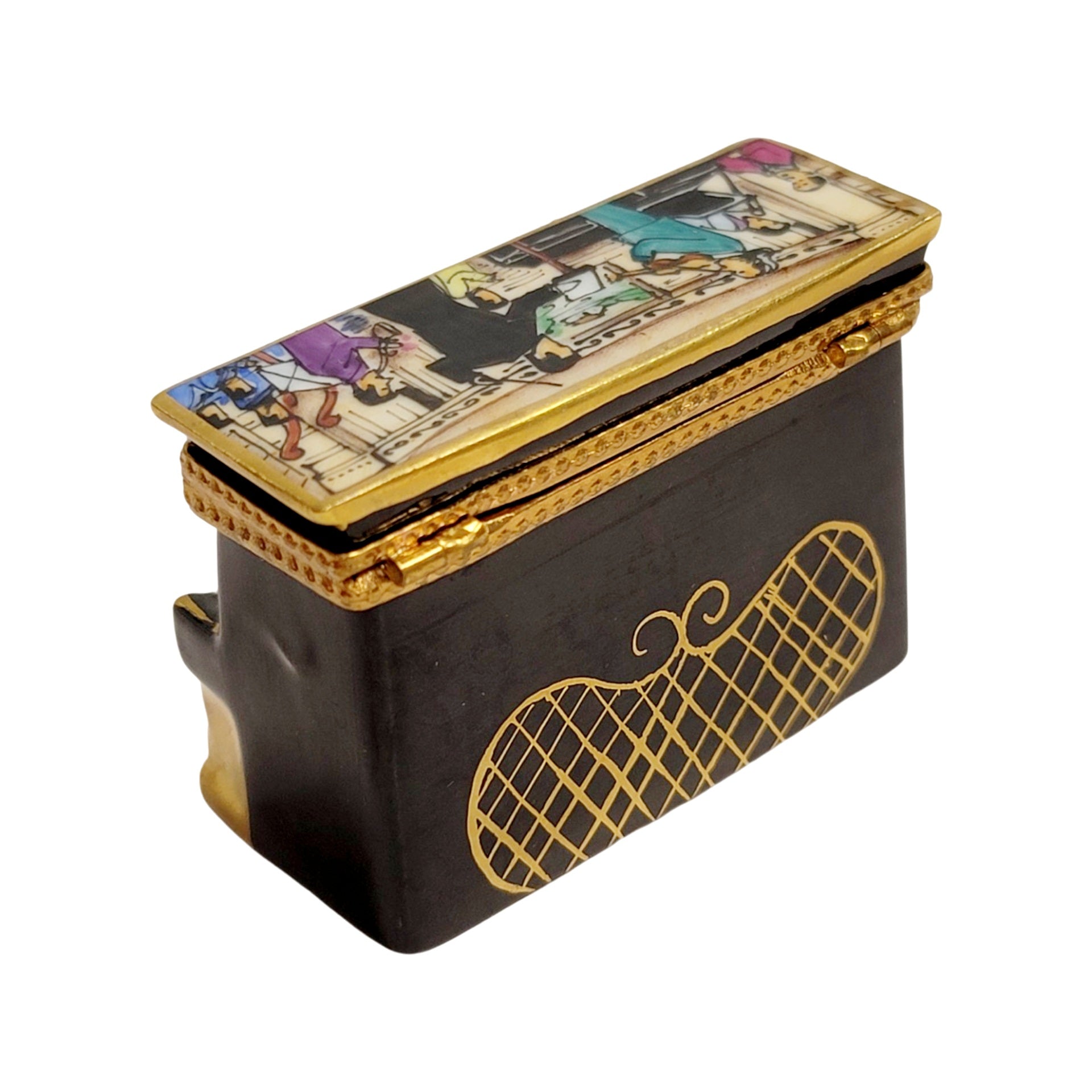 Upright Piano Symphony Box Porcelain Limoges Music LIMOGES BOXES dance French Trinket Box