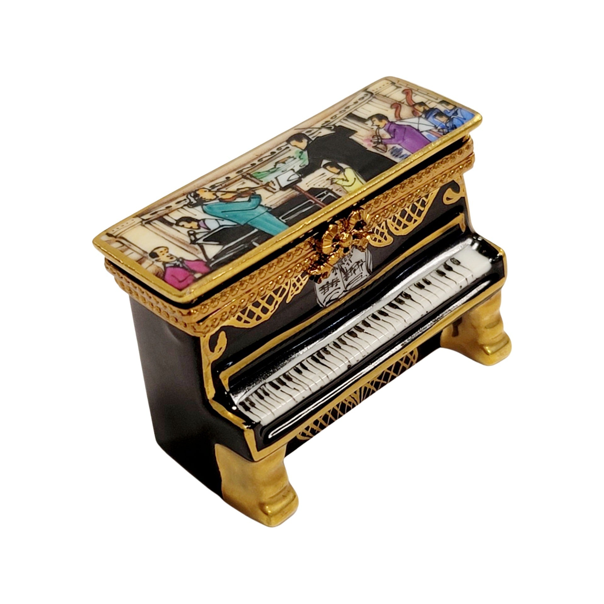 Upright Piano Symphony Box Porcelain Limoges Music LIMOGES BOXES dance French Trinket Box