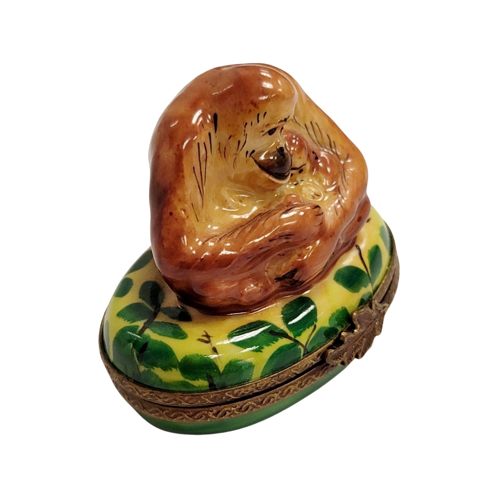 Orangutan Family Limoges Box Porcelain Limoges wild animals French Trinket Box