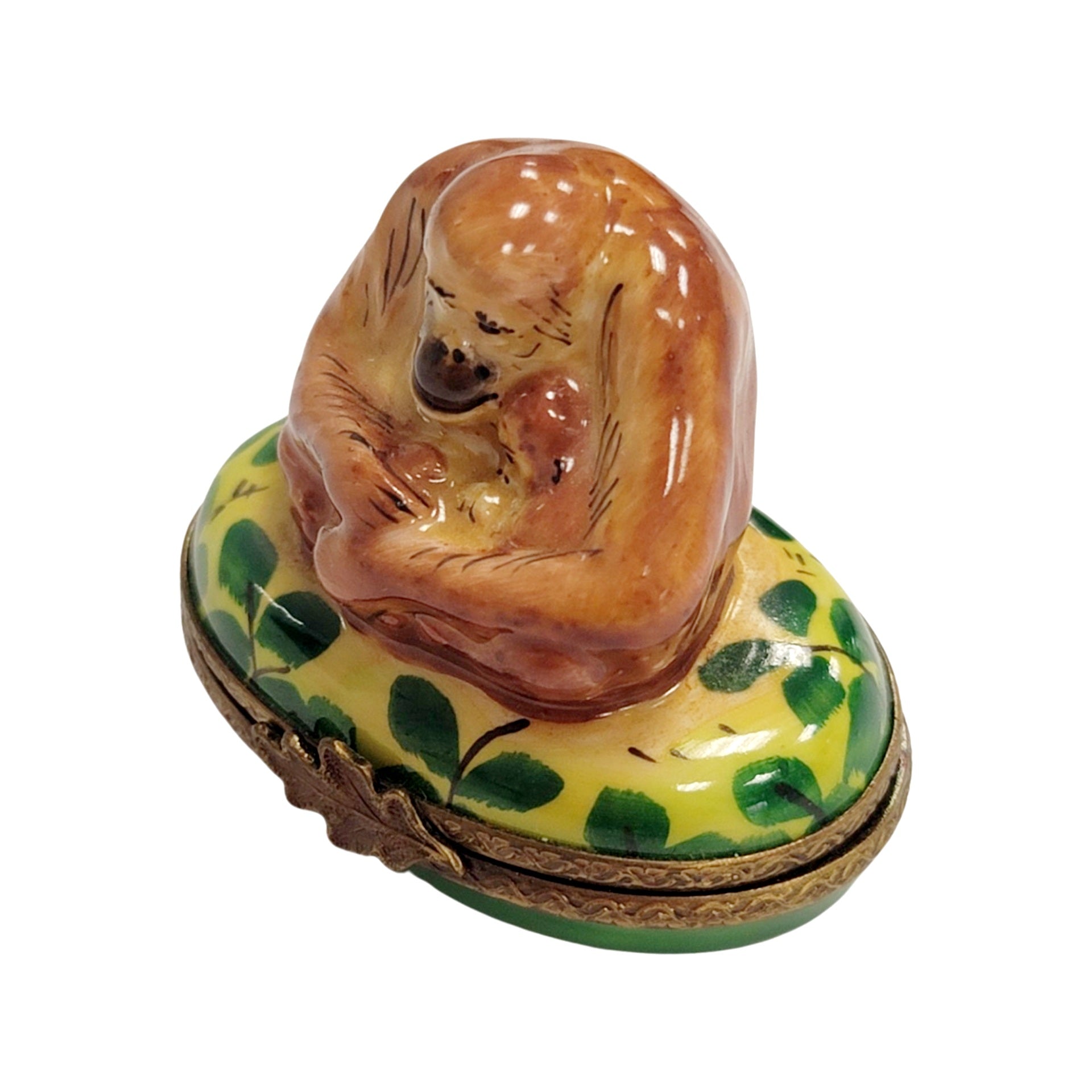 Orangutan Family Limoges Box Porcelain Limoges wild animals French Trinket Box