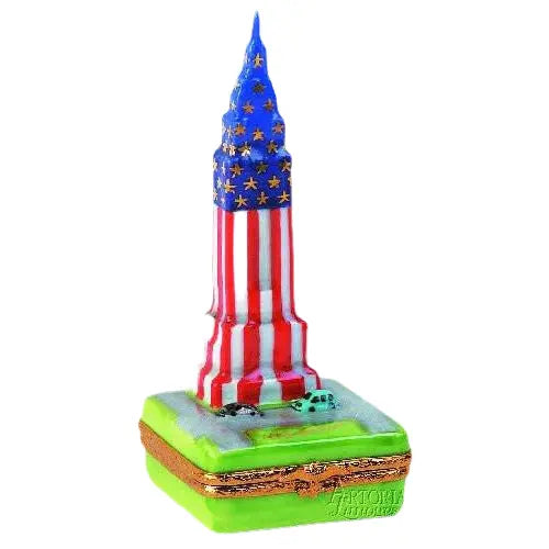 Usa New York Building Porcelain Limoges monuments united states French Trinket Box