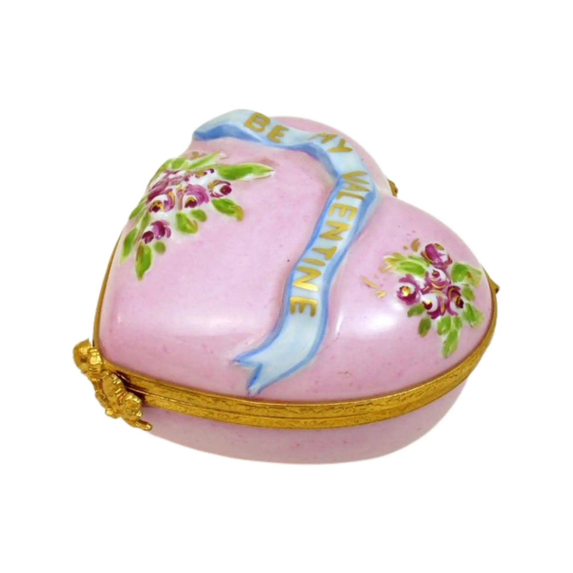 Valentine Porcelain Limoges love valentines day hearts French Trinket Box