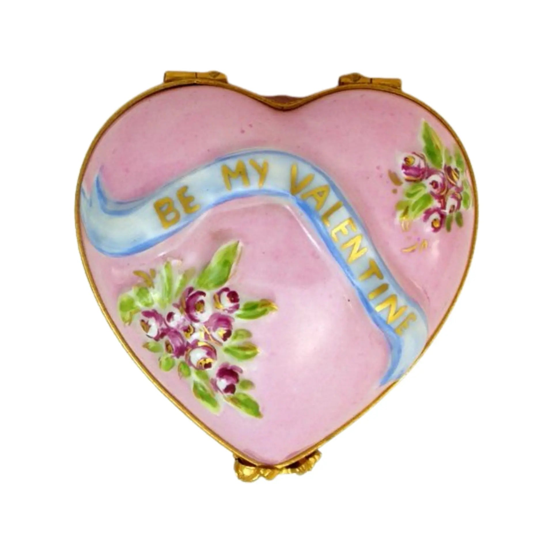 Valentine Porcelain Limoges love valentines day hearts French Trinket Box