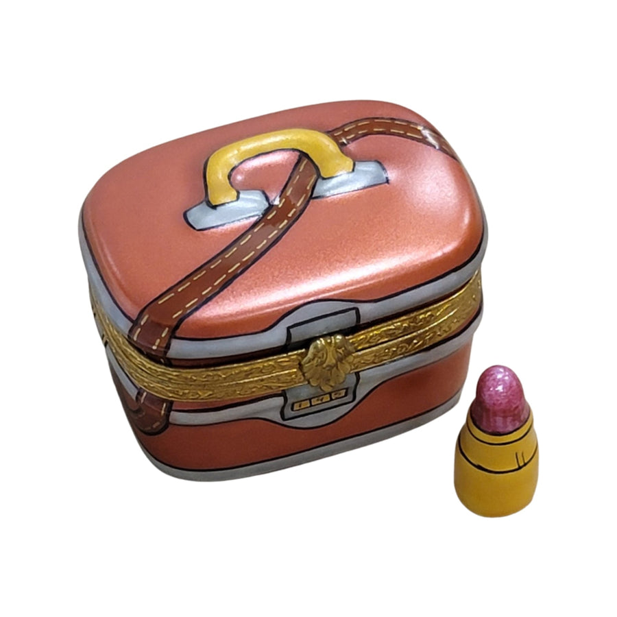 Exquisite Lipstick Jewelry Case Porcelain Limoges fashion home French Trinket Box
