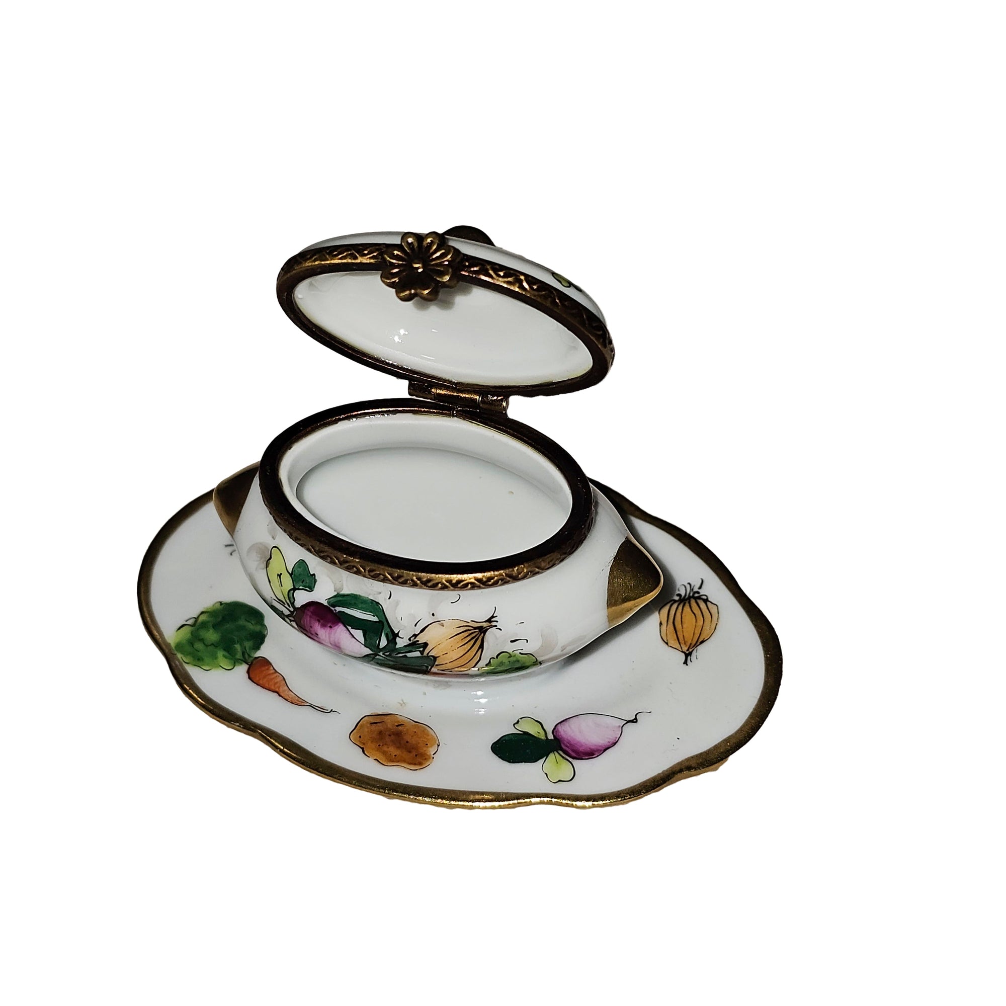 Vegetable Soup Tureen Box Porcelain Limoges Home China French Trinket Box