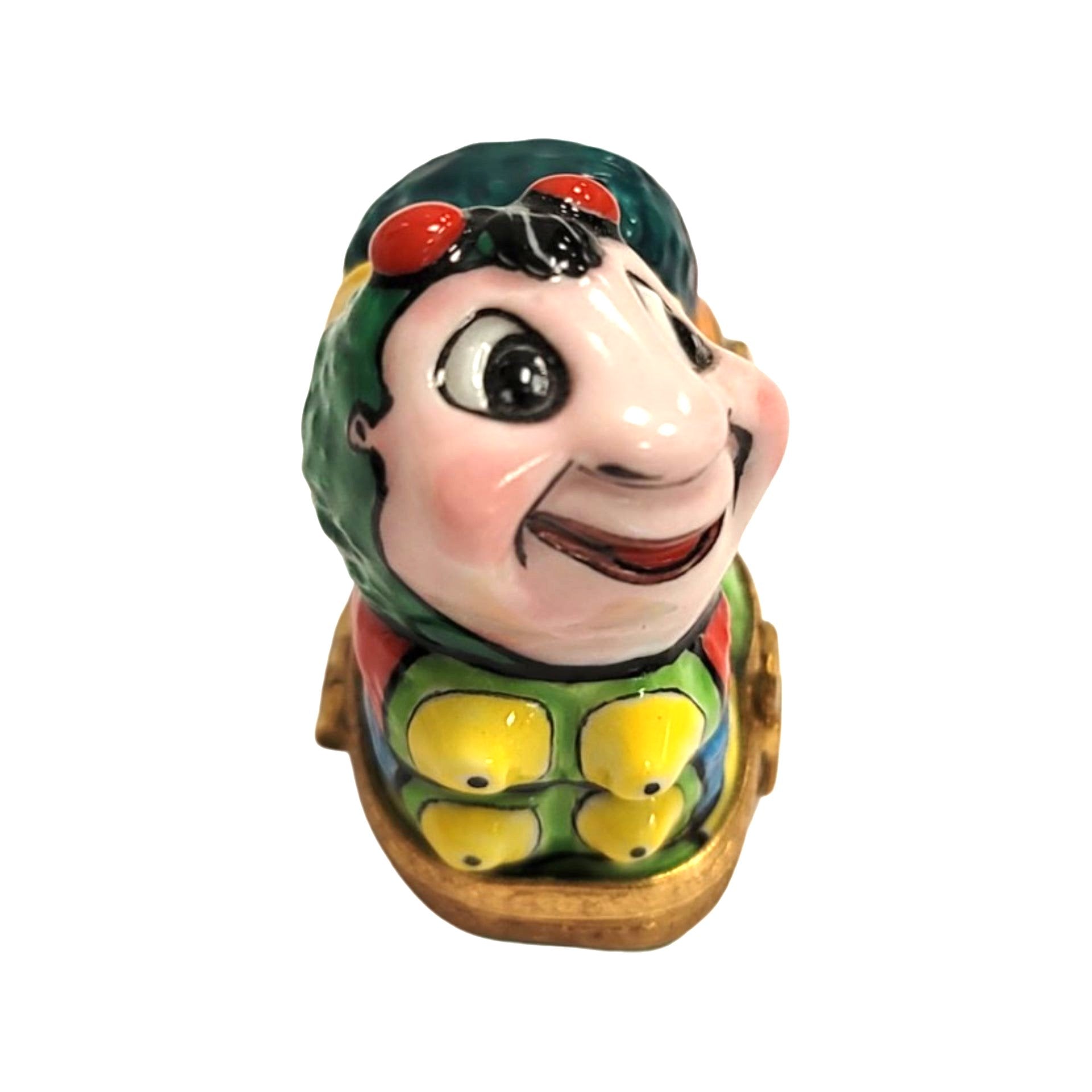 Vibrant Limoges Worm Figurine Porcelain Limoges LIMOGES BOXES bugs critters bug French Trinket Box