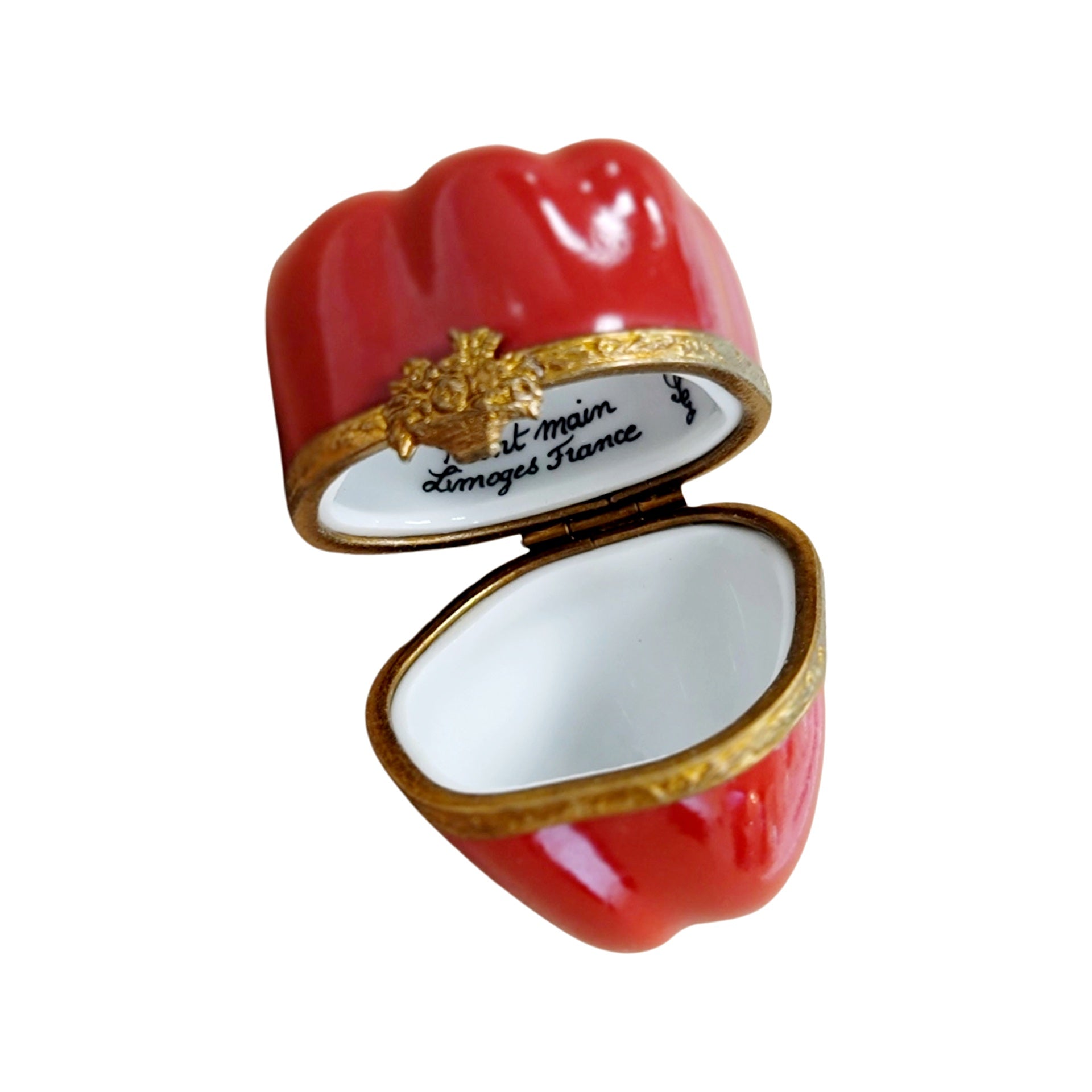 Vibrant Red Pepper Limoges Box Porcelain Limoges fruit vegetables French Trinket Box
