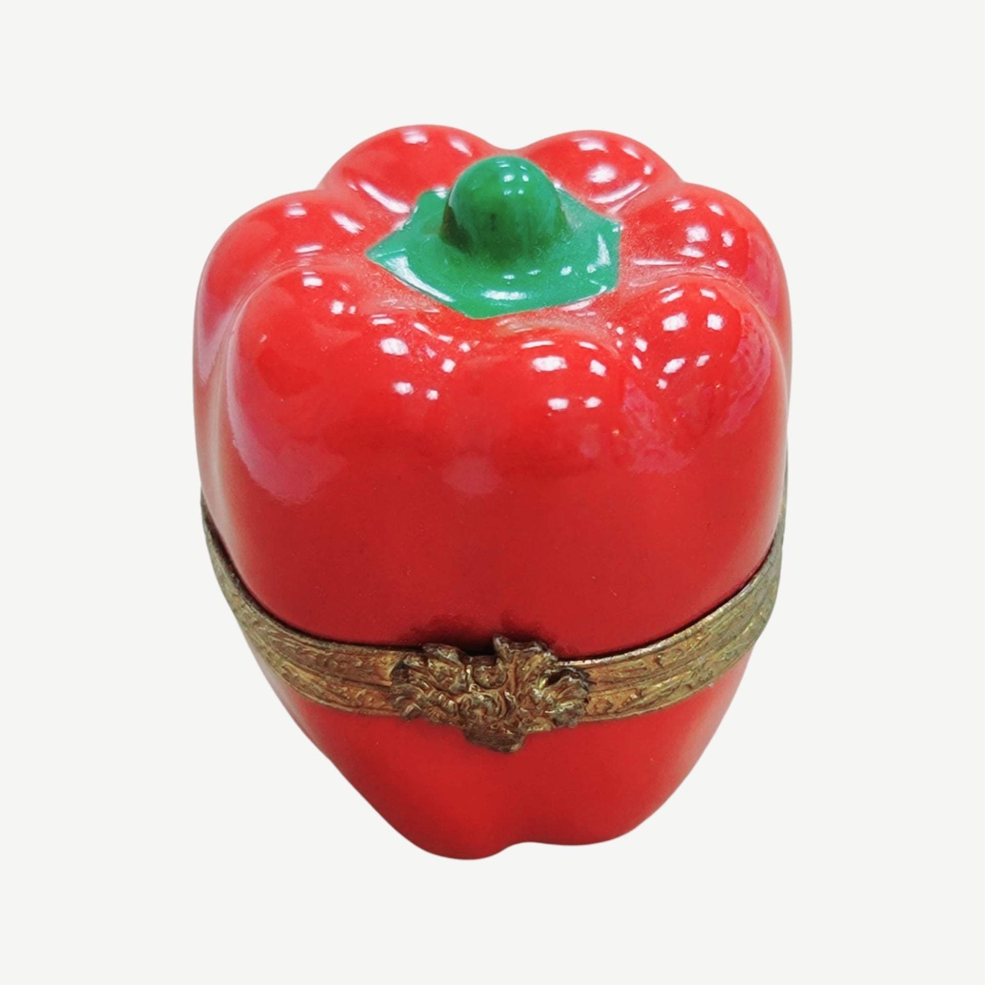 Vibrant Red Pepper Limoges Box Porcelain Limoges fruit vegetables French Trinket Box