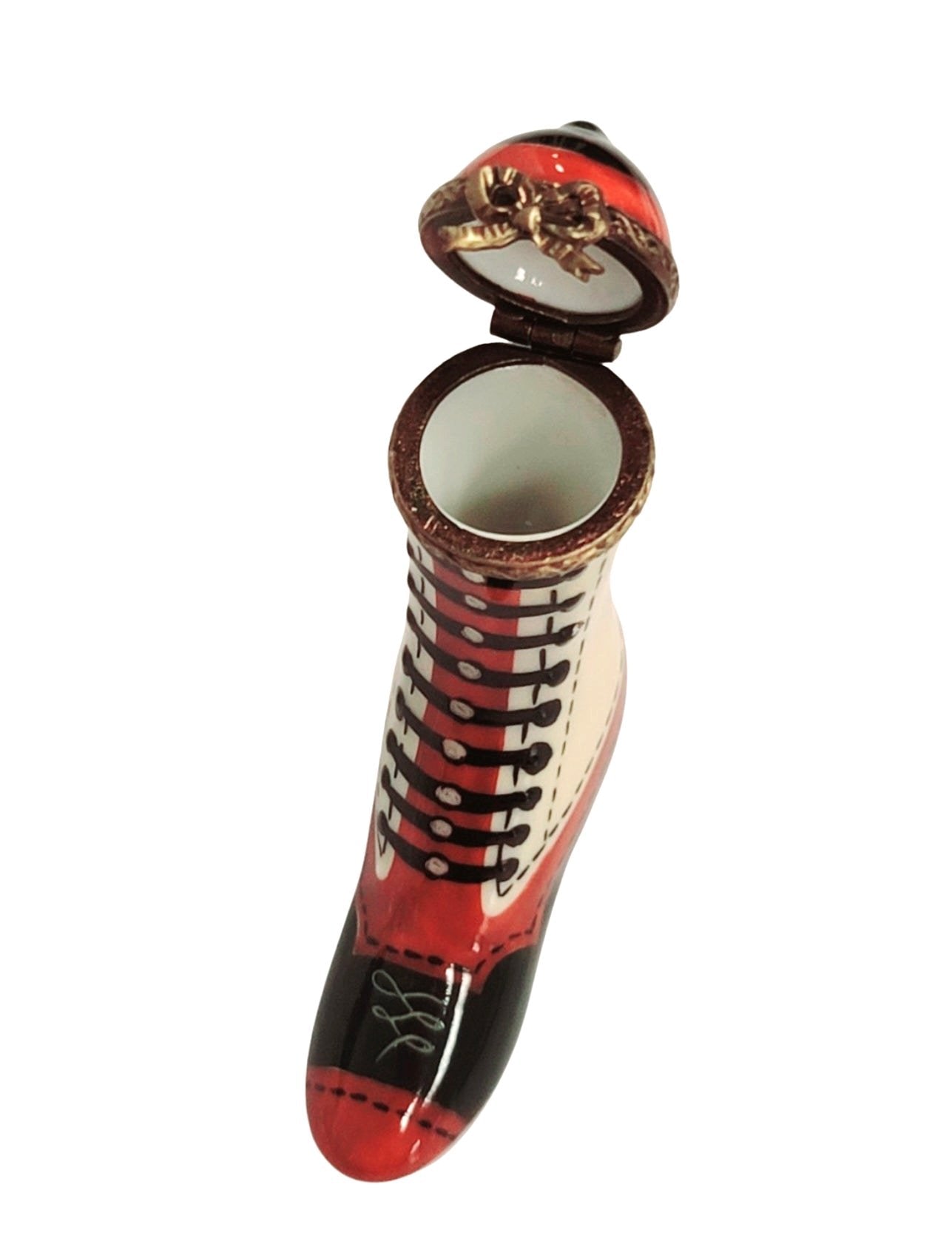 Victorian Elegance Boot Figurine Porcelain Limoges shoe figurine LIMOGES BOXES French Trinket Box