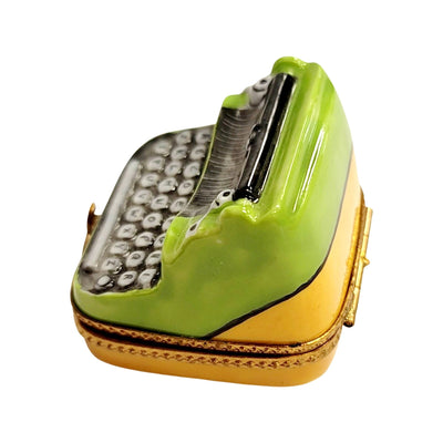 Vintage Green Typewriter Limoges Box Porcelain Limoges professional Limoges Box French Trinket Box