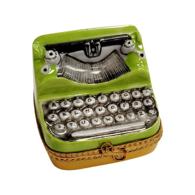 Vintage Green Typewriter Limoges Box Porcelain Limoges professional Limoges Box French Trinket Box