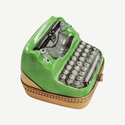 Vintage Green Typewriter Limoges Box Porcelain Limoges professional Limoges Box French Trinket Box