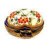 Vintage Limoges Blue Red Egg Box Porcelain Limoges Egg Limoges Boxes traditional French Trinket Box