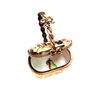 Vintage Limoges Picnic Basket Porcelain Limoges garden home food French Trinket Box