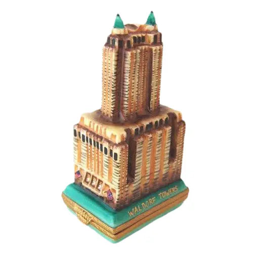 Waldorf Astoria Hotel Porcelain Limoges monument travel new york French Trinket Box