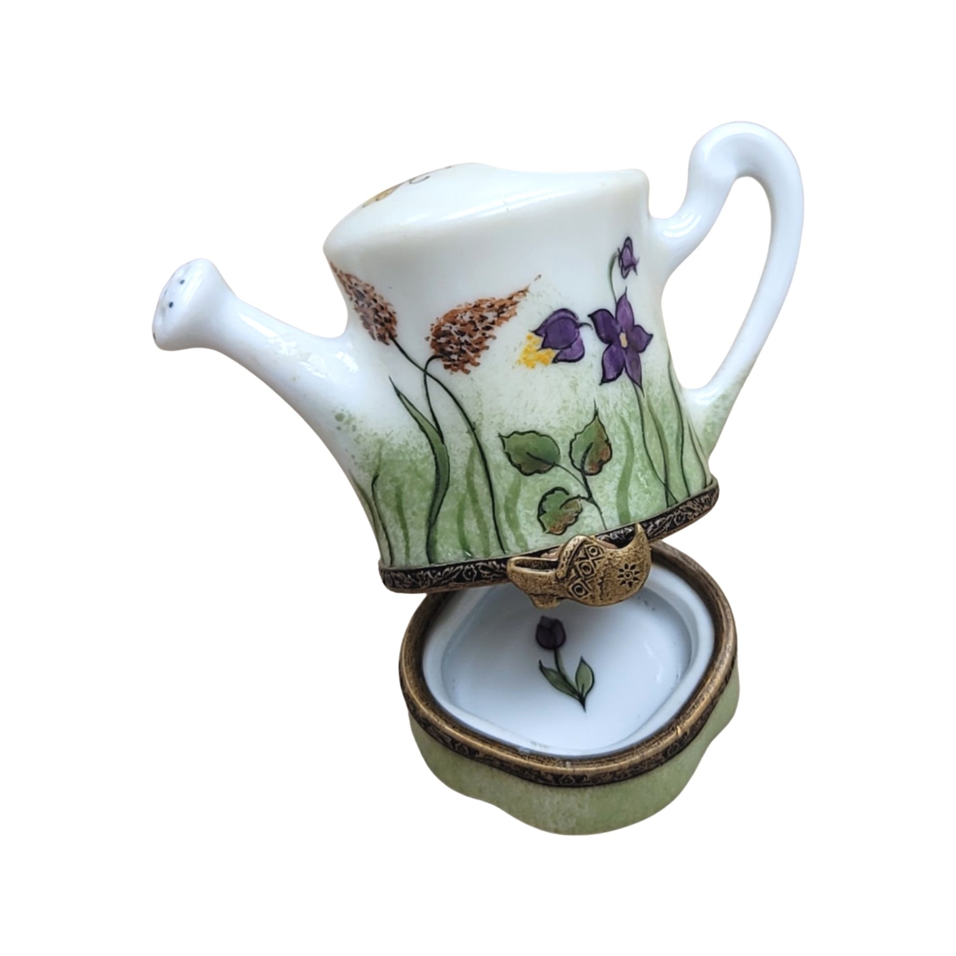 Watering Can Garden Delight Porcelain Limoges Limoges Box garden flowers French Trinket Box