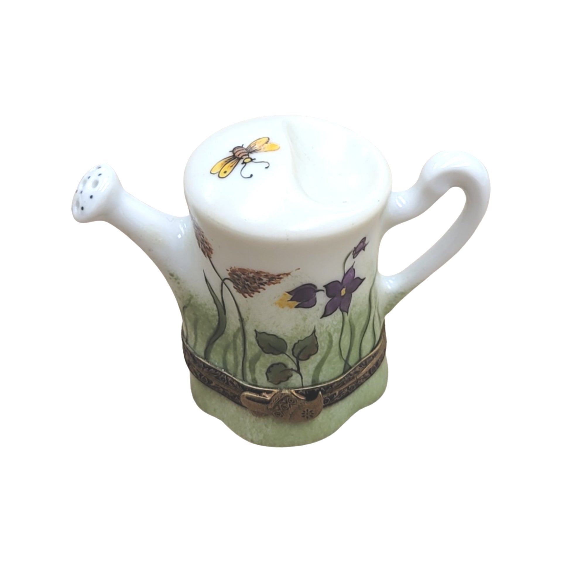 Watering Can Garden Delight Porcelain Limoges Limoges Box garden flowers French Trinket Box