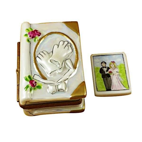 Wedding Book with Couple limoges box Porcelain Limoges French Trinket Box