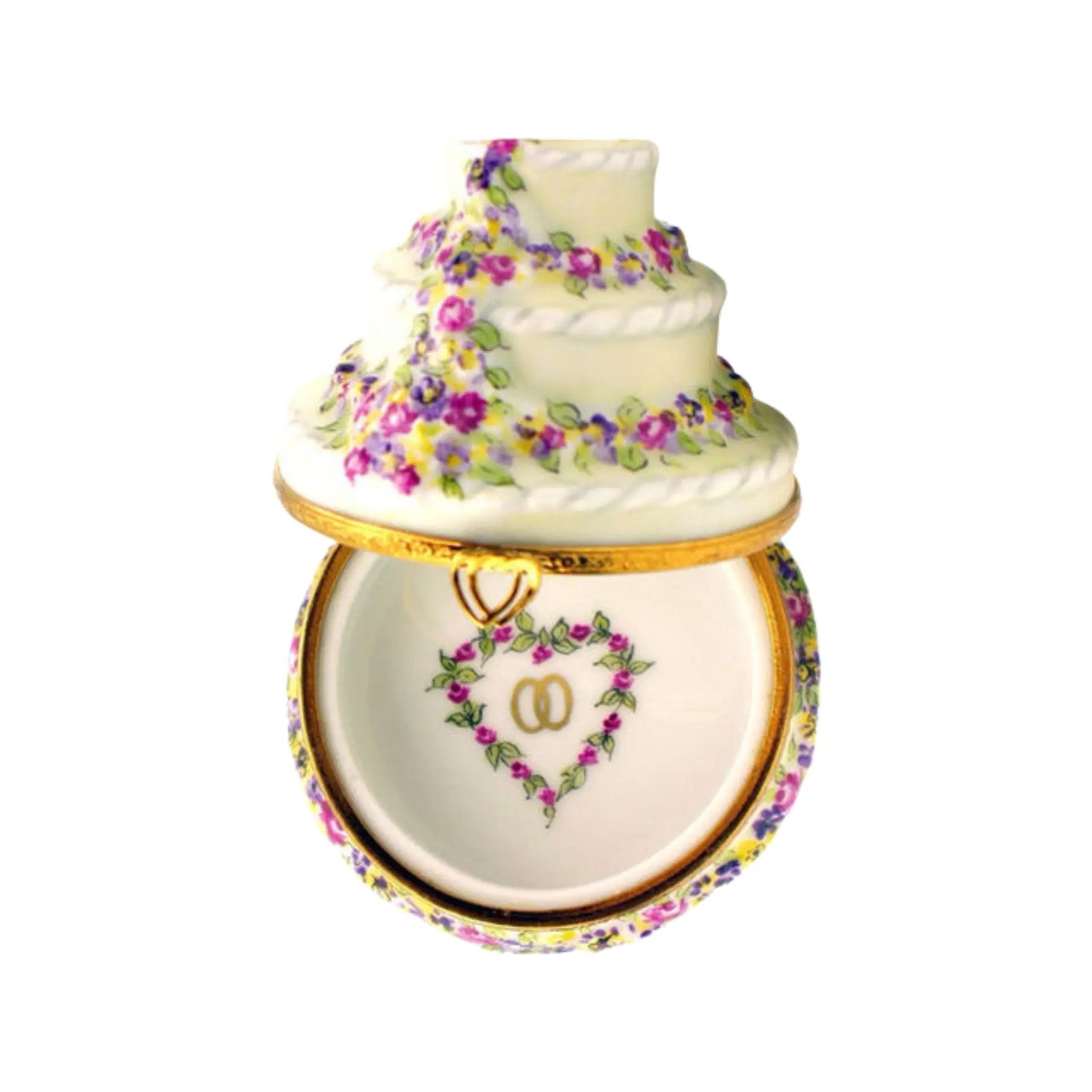 Wedding Cake Porcelain Limoges wedding French Trinket Box