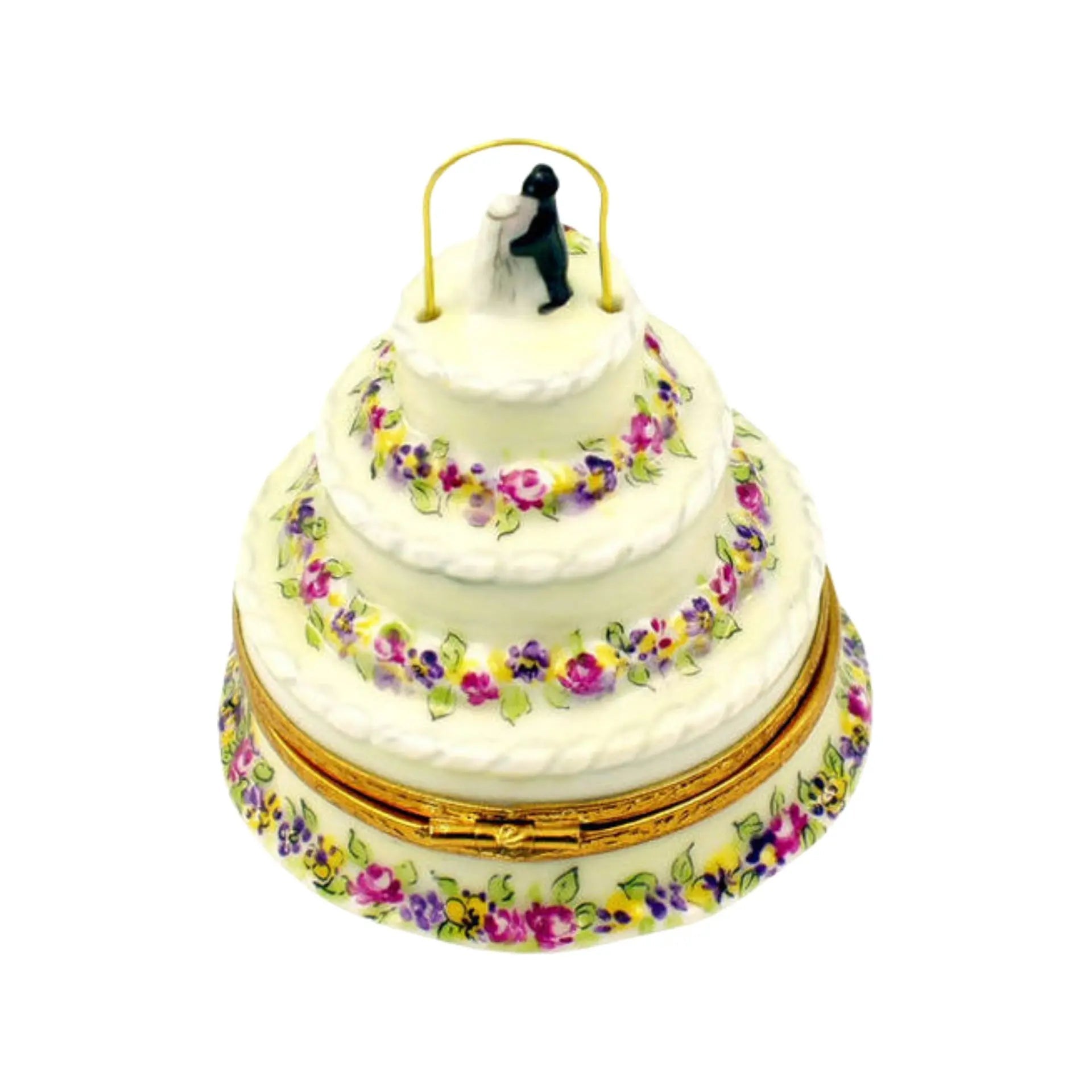 Wedding Cake Porcelain Limoges wedding French Trinket Box