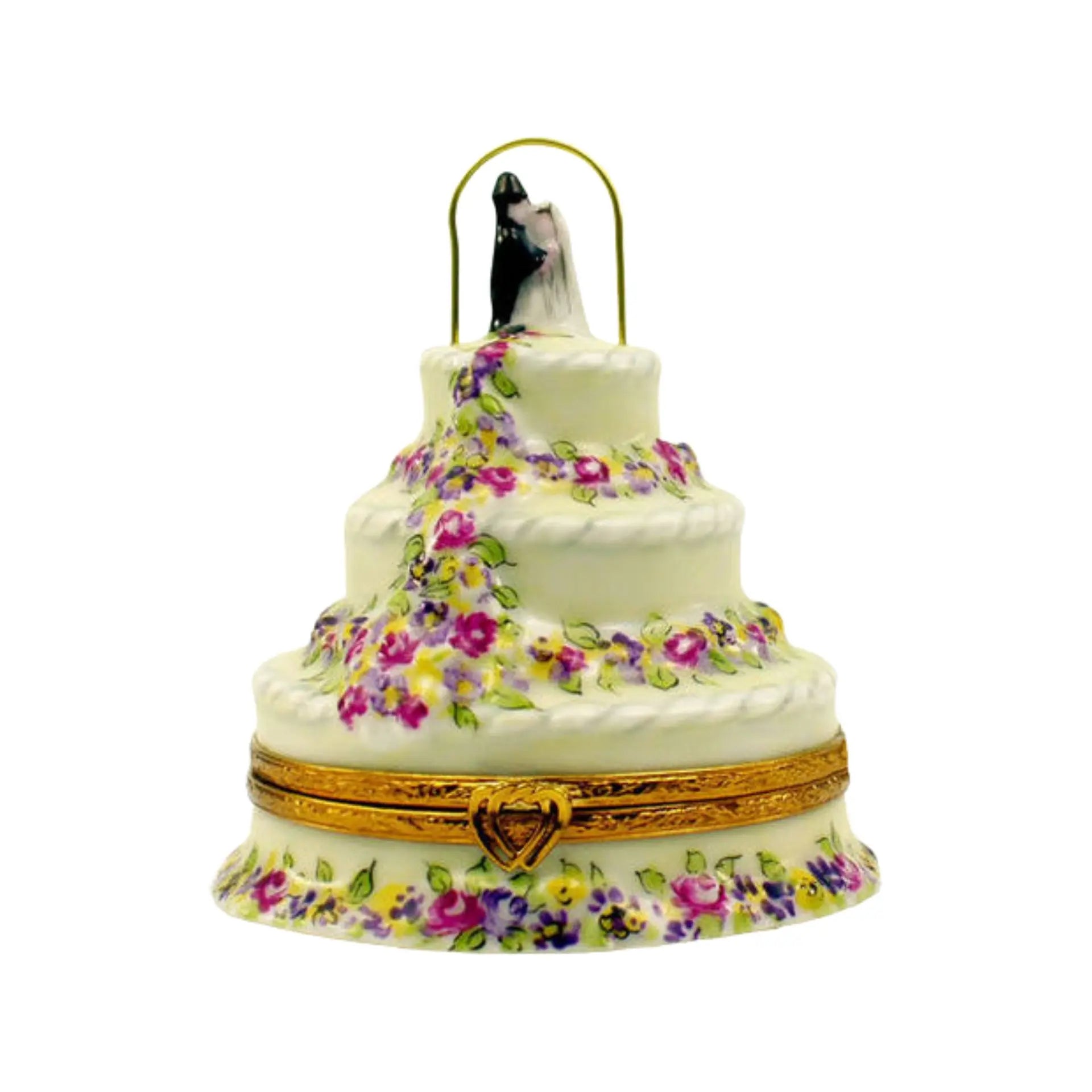 Wedding Cake Porcelain Limoges wedding French Trinket Box