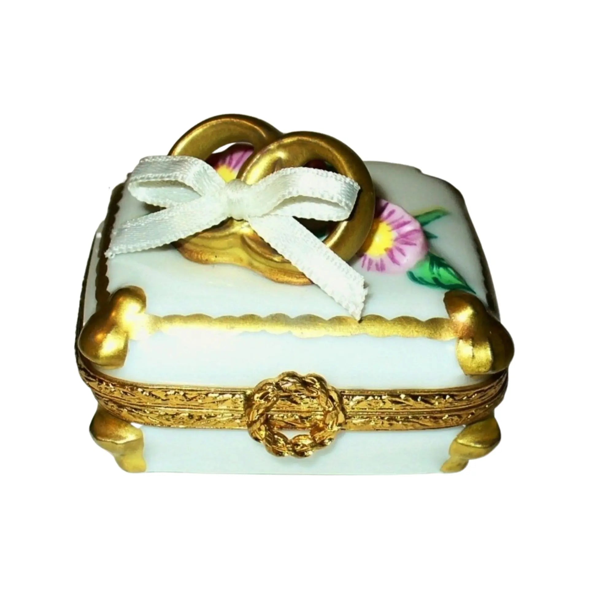 Wedding Rings Will You Marry Me Porcelain Limoges wedding French Trinket Box