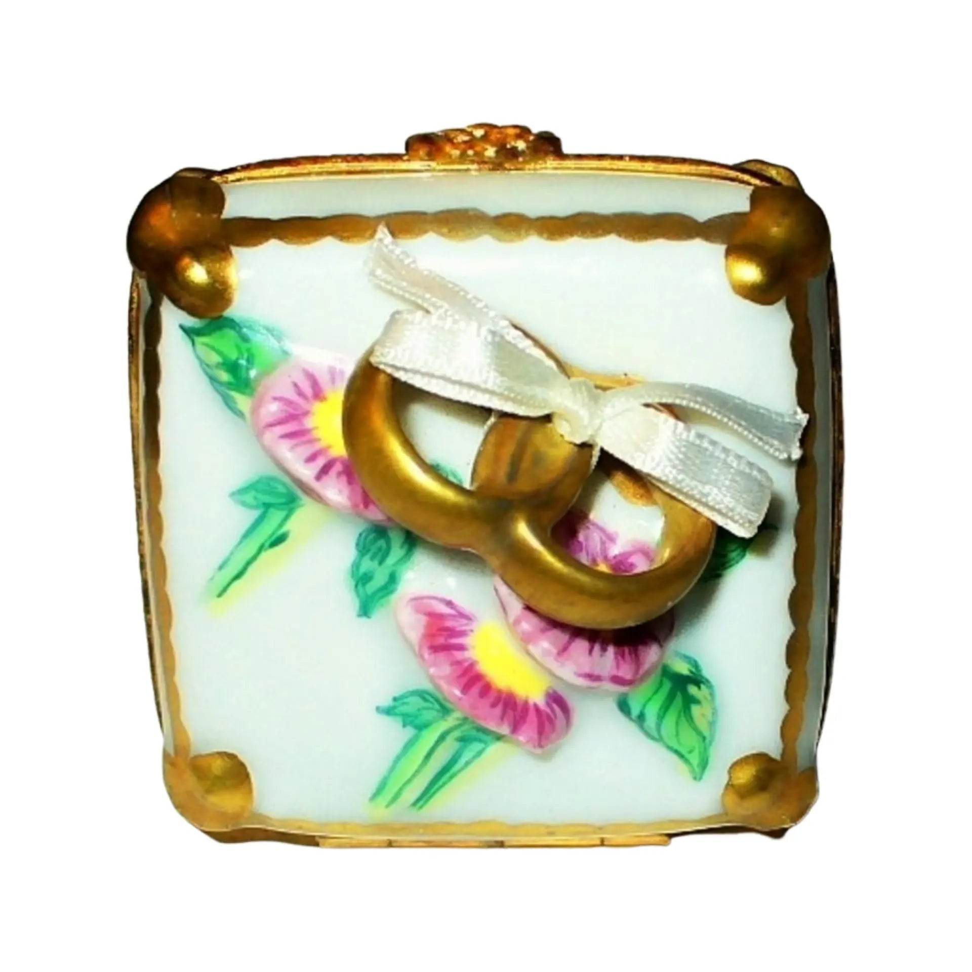 Wedding Rings Will You Marry Me Porcelain Limoges wedding French Trinket Box