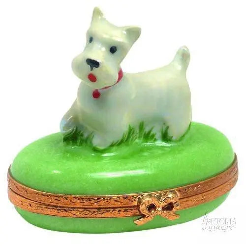Westie Dog Porcelain Limoges dog dogs French Trinket Box