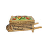 Wheel Barrow: Fruits Porcelain Limoges garden flowers French Trinket Box