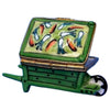 Wheel Barrow: Vegetable Porcelain Limoges garden flowers French Trinket Box
