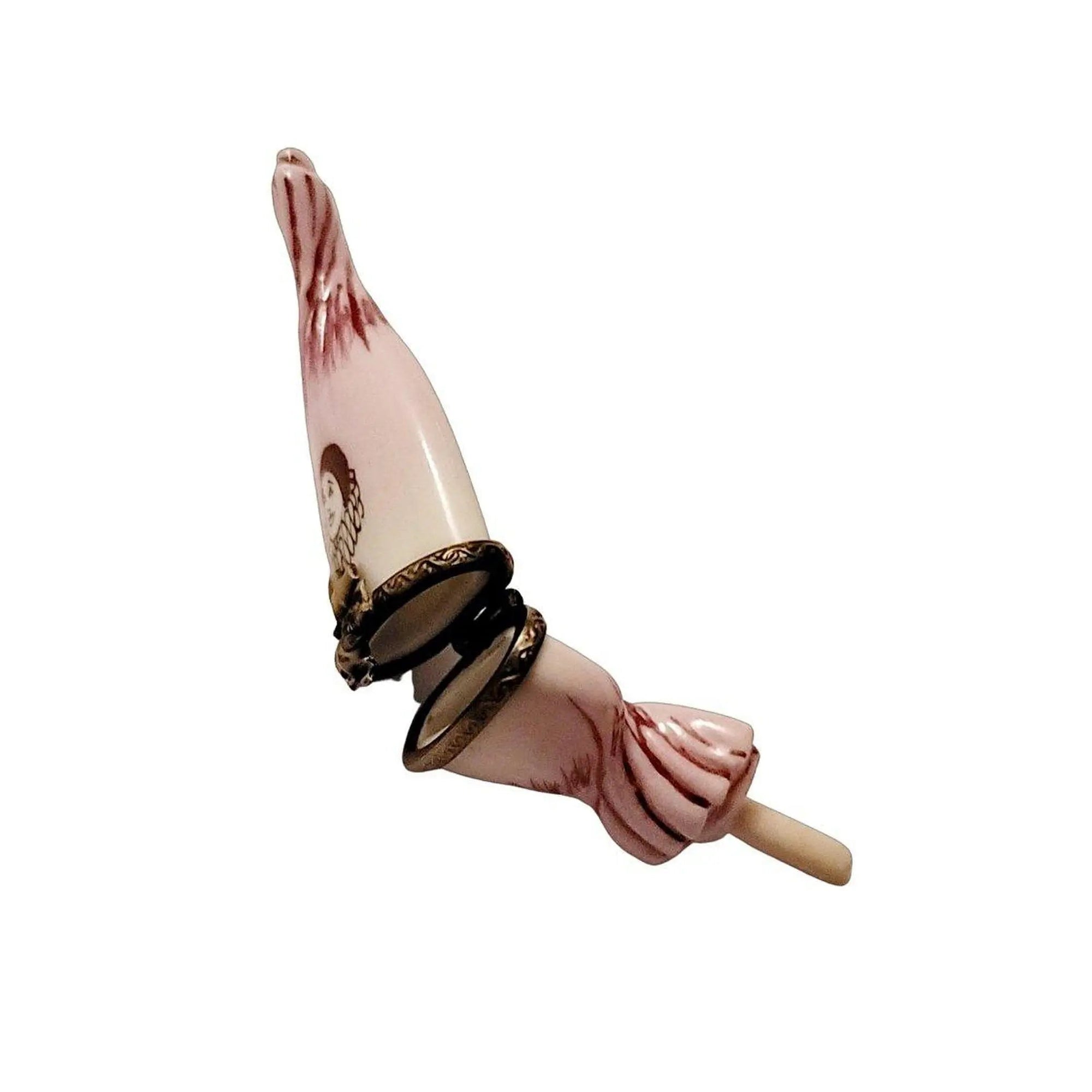 Whimsical Pink Clown Candy Box Porcelain Limoges Carnival Kids Dessert French Trinket Box