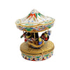 White Bumper Car Carousel Porcelain Limoges Carnival French Trinket Box