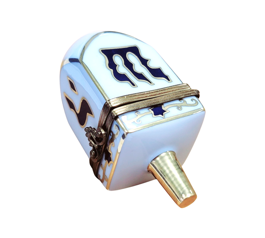 White Dreidel Limoges Treasure Porcelain Limoges religion spirit Limoges Box jewish French Trinket Box