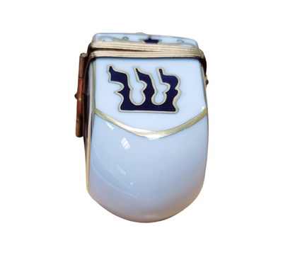 White Dreidel Limoges Treasure Porcelain Limoges religion spirit Limoges Box jewish French Trinket Box