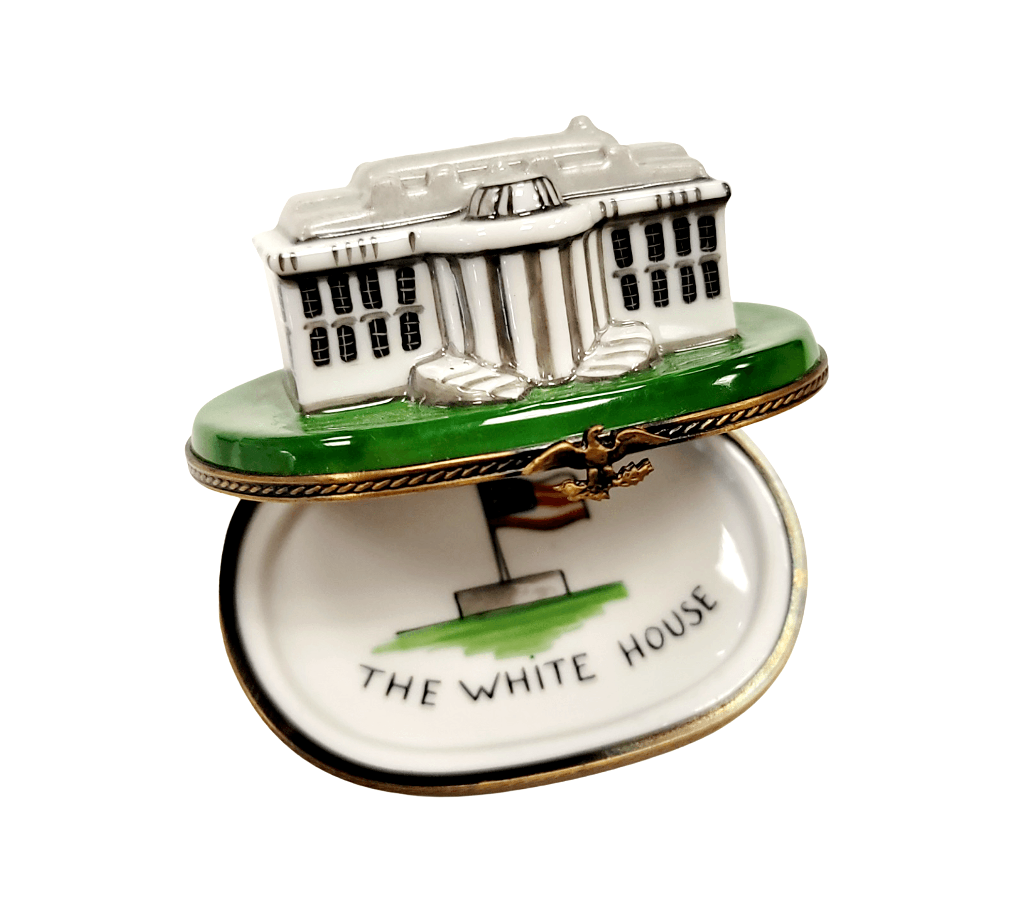 White House Elegance Limoges Box Porcelain Limoges united states monuments French Trinket Box