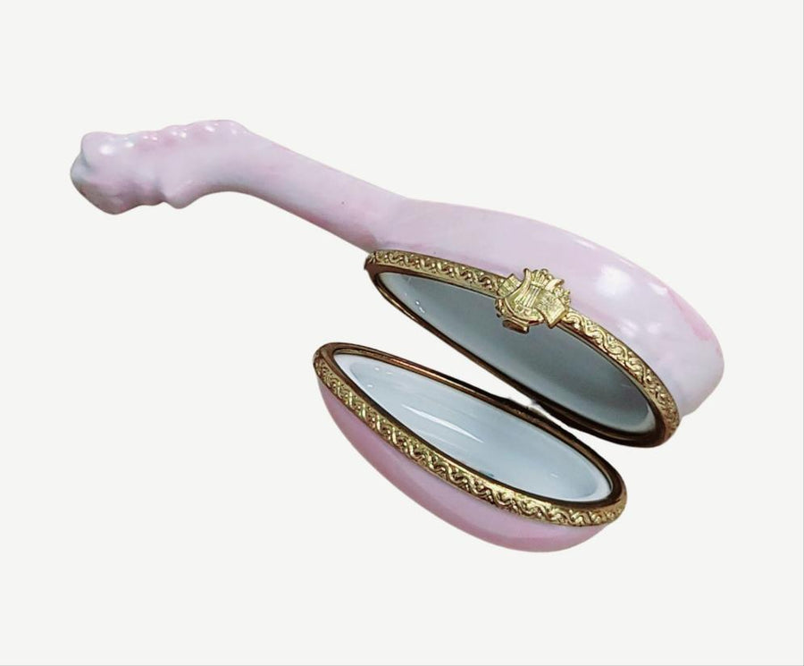 White Porcelain Mandolin Box Porcelain Limoges music limoges travel world French Trinket Box