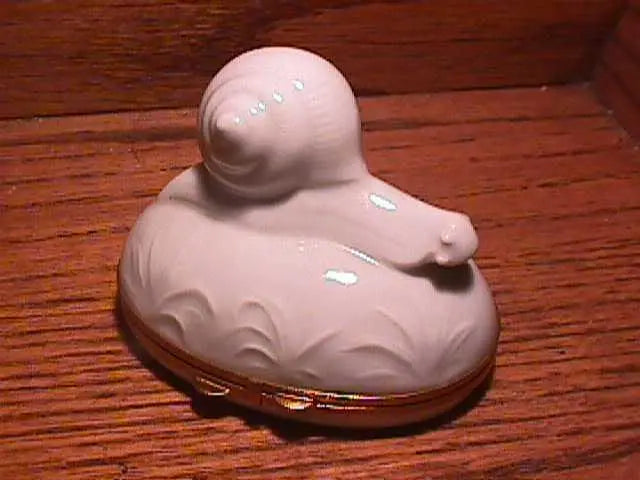 White Snail Limoges Box Figurine Porcelain Limoges Snail ocean beach LIMOGES BOXES French Trinket Box